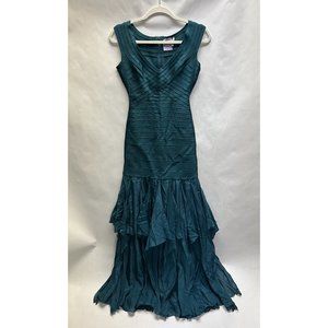 Herve Leger Teal Bandage Gown